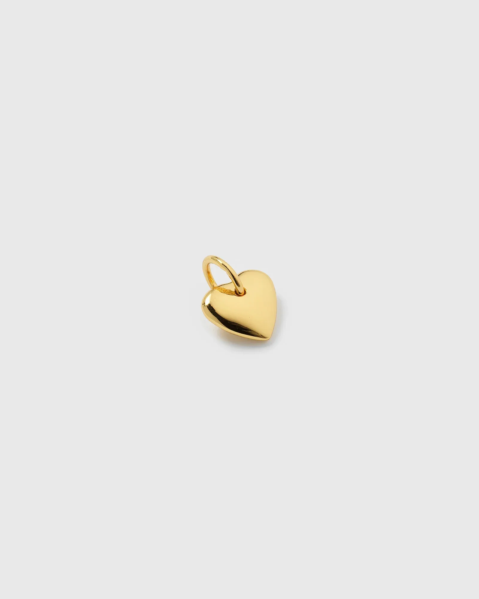 Gold plated silver heart charm pendant
